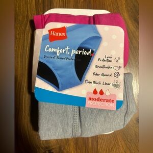 Hanes Girls’ 2 Pack Hipster Period Underwear - 10